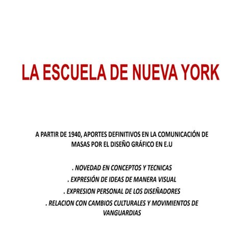 ESCUELA DE NUEVA YORK