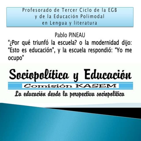 La escuela en el paisaje moderno   p. pineau