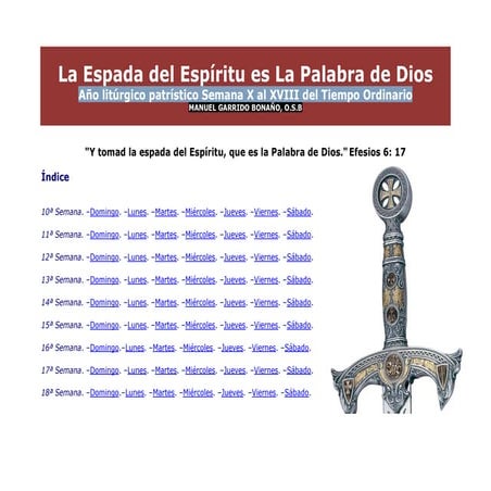 La espada del espiritu es la palabra de dios   semana x-xviii