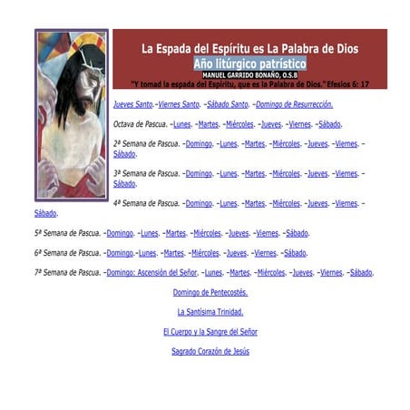 La espada del espiritu es la palabra de dios semana x-xviii | PDF