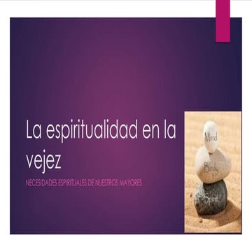 La espiritualidad en la vejez