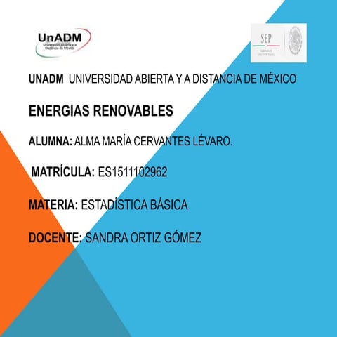 La estadística – energías renovables