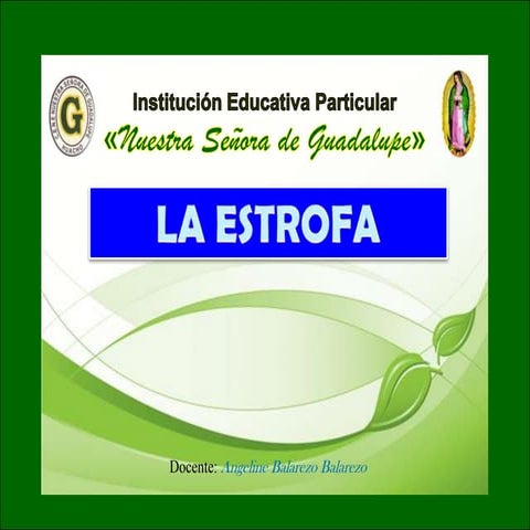La estrofa | PPTX