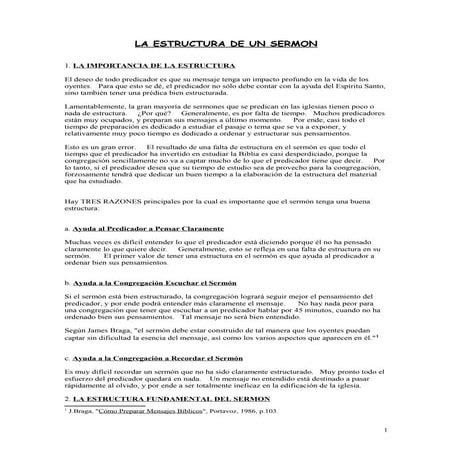 La estructura de un sermon