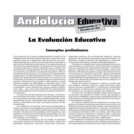 La evaluación educativa | PDF