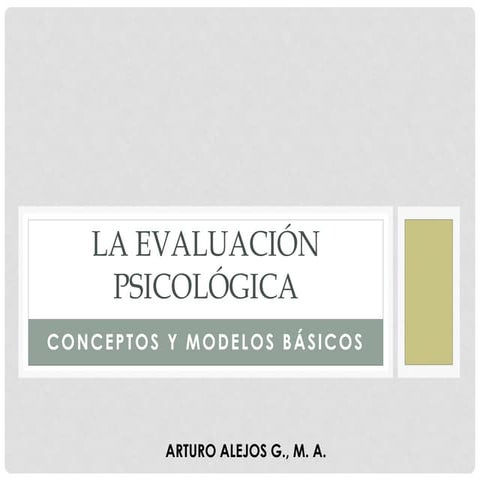 La evaluación psicológica