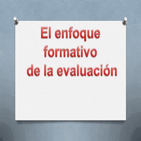 Enfoque formativo
