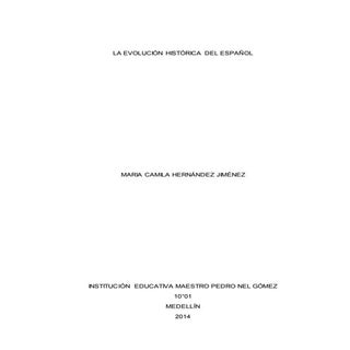 La evolución histórica del español