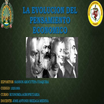 LA EVOLUCIÓN DEL PENSAMIENTO ECONÓMICO