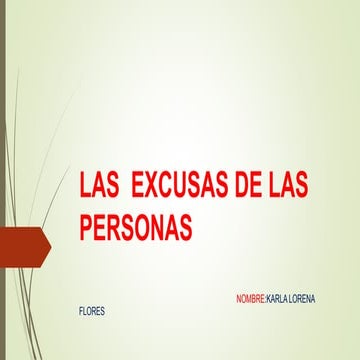 La excusas de las personas 2 | PPTX