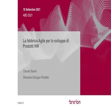 La fabbrica Agile per lo sviluppo di prodotti HW  - ABD21