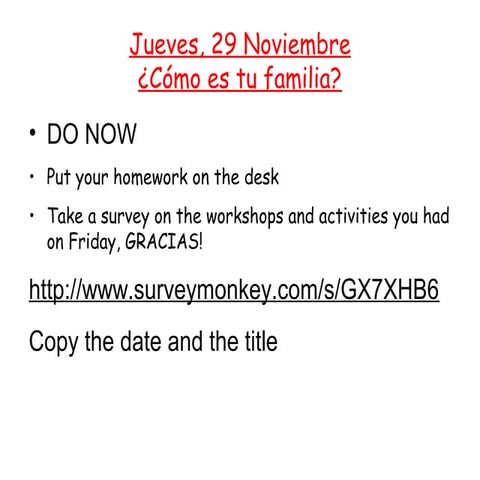 ¿Cómo es tu familia?