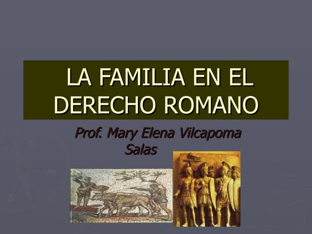 La Familia En El Derecho Romano