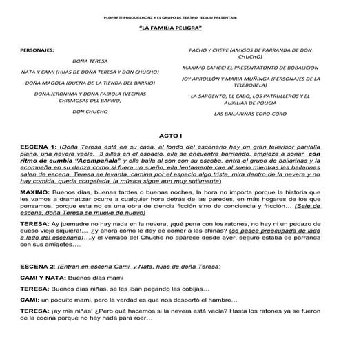 La familiapeligra libreto