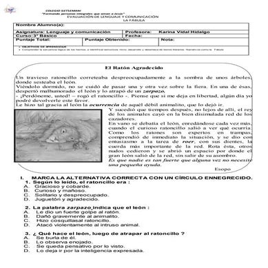 La fábula prueba 17 05