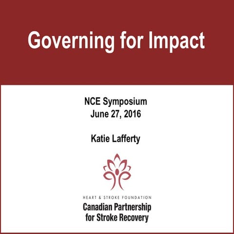 NCE Symposium, Governing for Impact