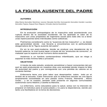 La figura ausente del padre