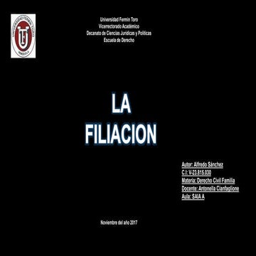 La filiacion