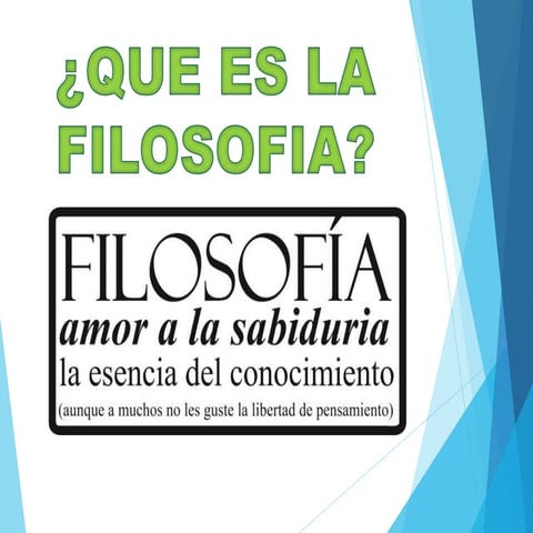 La filosofia