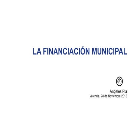 La financiación municipal 