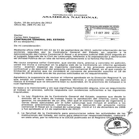 La fiscalización constructiva debe continuar