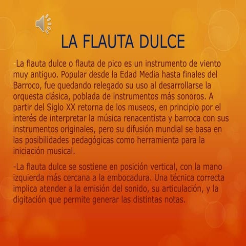 La flauta dulce