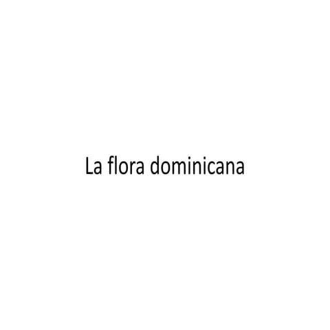 La flora dominicana