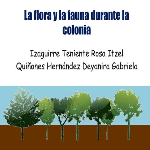 La flora y la fauna durante la colonia 