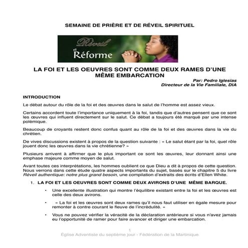 La foi et les oeuvres | PDF