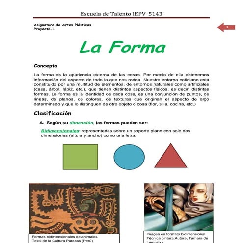 La forma arte