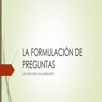 La formulación de preguntas