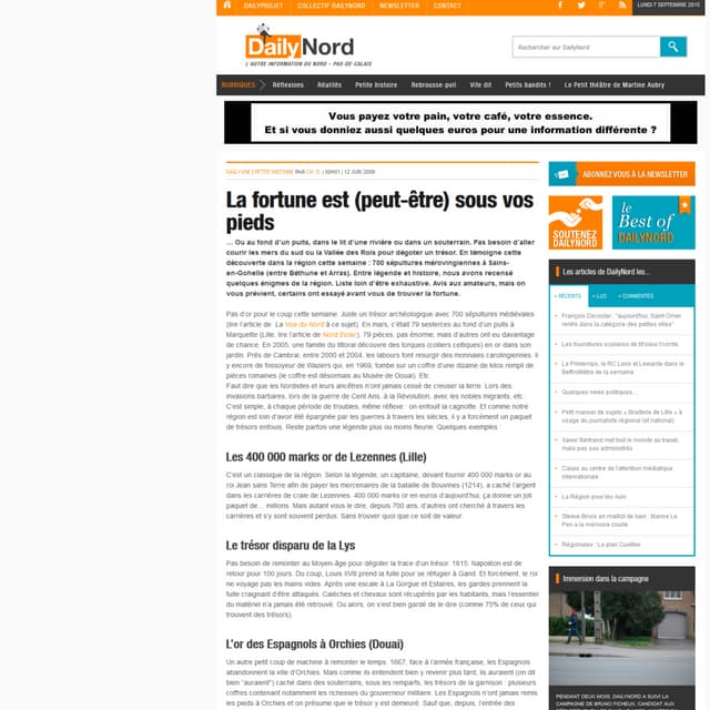 'La fortune est (peut être) sous vos pieds