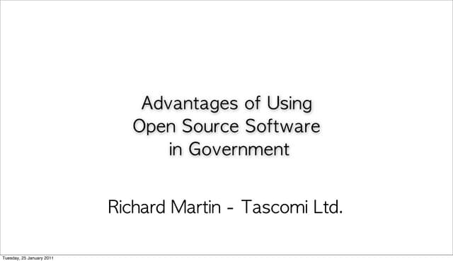 Richard Martin, Tascomi Presentation to LGOSW