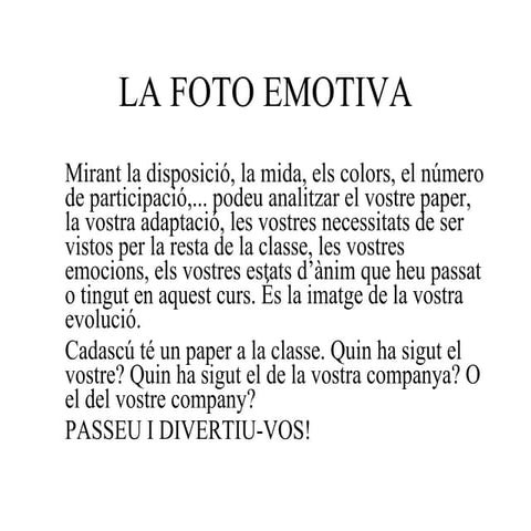 La foto emotiva