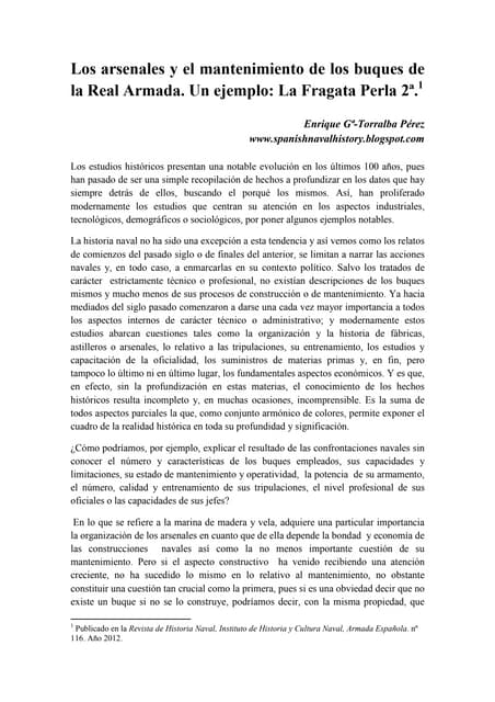 Los arsenales y el mantenimiento de...