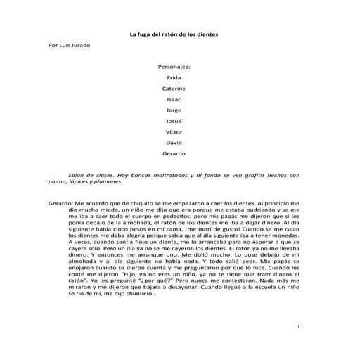 La fuga del ratón de los dientes