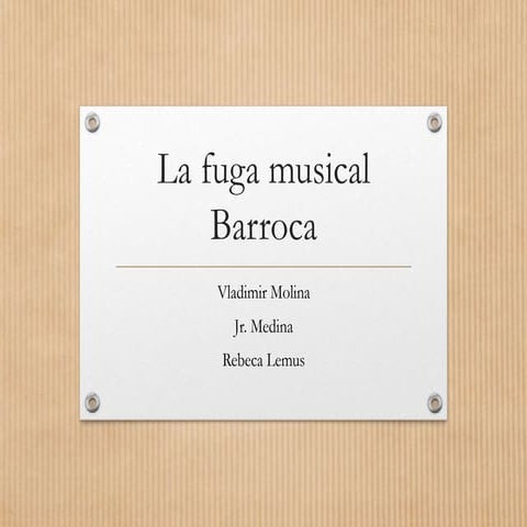 La fuga musical | PPTX