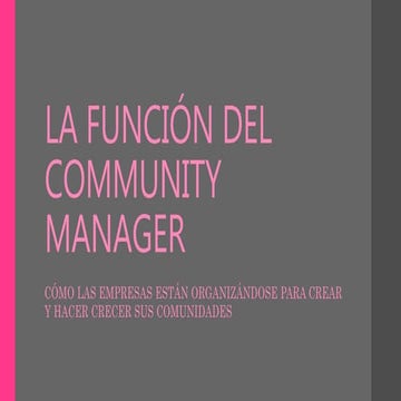 La función del community manager