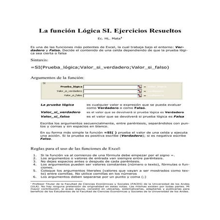 La Funcion Logica Si Ejercicios Resueltos