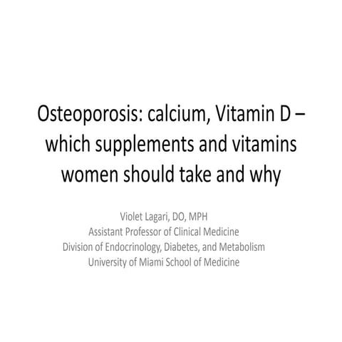 Osteoporosis Prevention