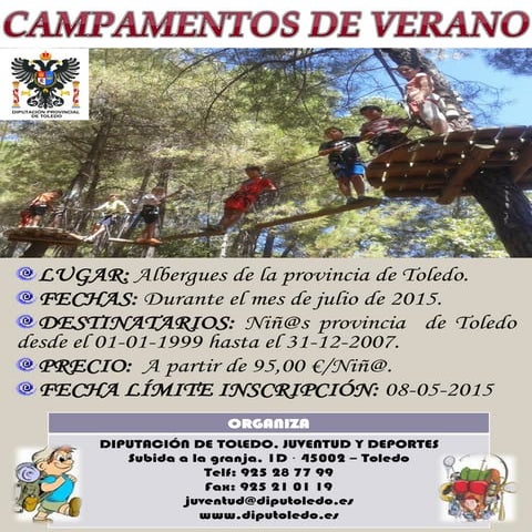 Campamentos de Verano Diputacion Toledo Inscripción