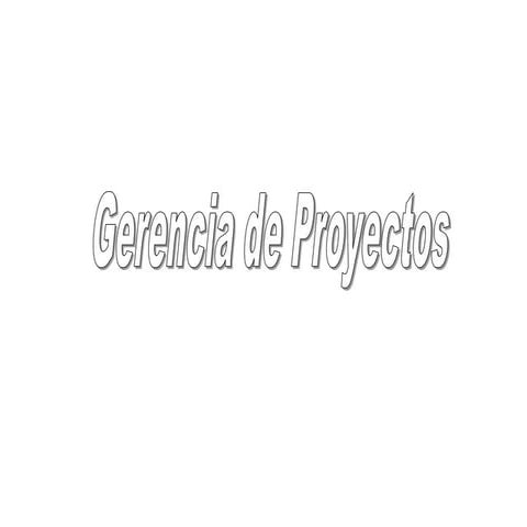 La gcia. de proyectos