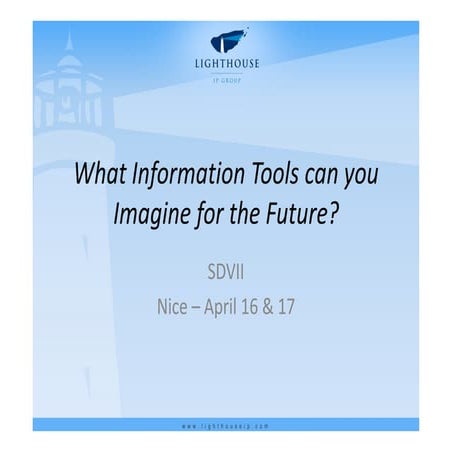 I-SDV 2012 What Information Tools can you Imagine for the Future? - Conferenc...