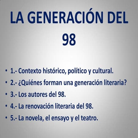 La gen. del 98 | PDF