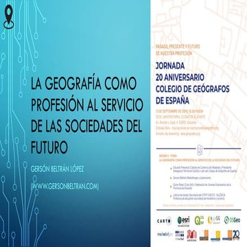 La geografia como profesion al servicio de las sociedades del futuro