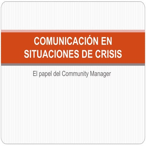 Community Manager y Crisis