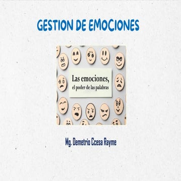 Gestión de Emociones en la Escuela Ccesa007 | PDF