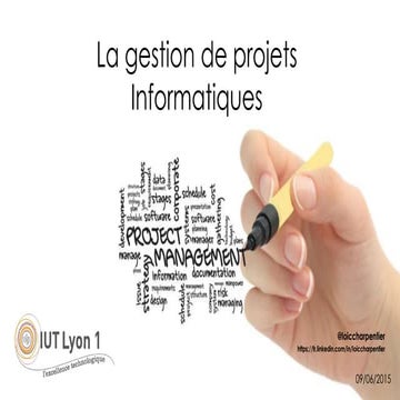 La gestion de projet informatique 2015 | PPTX