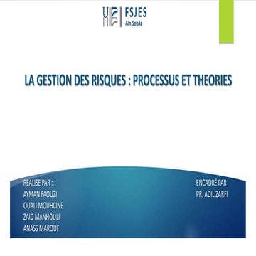 LA GESTION DES RISQUES PROCESSUS ET THEORIES.pptx