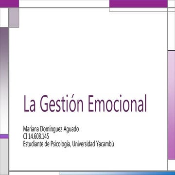 La gestión emocional